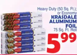 Bravo Supermarkets KRASDALE ALUMINUM FOIL, 75 Sq. Ft. Roll offer