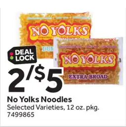 Stop&Shop No Yolks Noodles offer