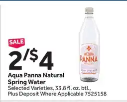 Stop&Shop Aqua Panna Natural Spring Water offer