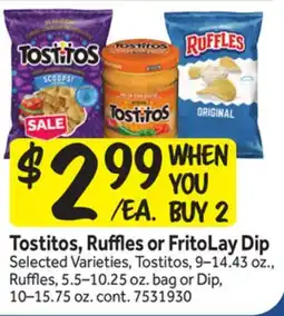 Stop&Shop Tostitos, Ruffles or FritoLay Dip offer