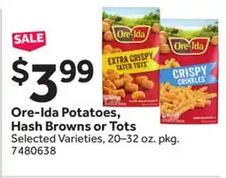 Stop&Shop Ore-Ida Potatoes, Hash Browns or Tots offer