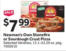 Stop&Shop Newman's Own Stonefire or Sourdough Crust Pizza offer