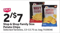 Stop&Shop Stop & Shop Family Size Potato Chips offer