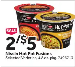 Stop&Shop Nissin Hot Pot Fusions offer
