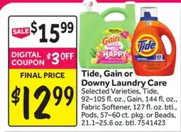 Stop&Shop Tide, Gain or Downy Laundry Care offer