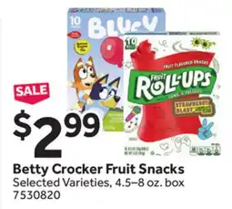 Stop&Shop Betty Crocker Fruit Snacks offer