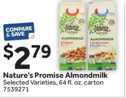 Stop&Shop Nature's Promise Almondmilk offer