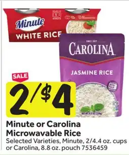 Stop&Shop Minute or Carolina Microwavable Rice offer