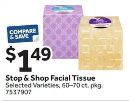 Stop&Shop Stop & Shop Facial Tissue offer