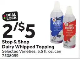 Stop&Shop Stop & Shop Dairy Whipped Topping offer