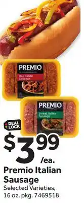 Stop&Shop Premio Italian Sausage offer
