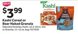Stop&Shop Kashi Cereal or Bear Naked Granola offer