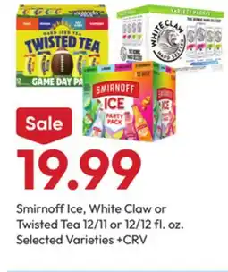 Stater Bros Smirnoff Ice, White Claw or Twisted Tea offer