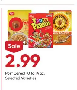 Stater Bros Post Cereal offer