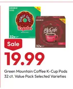 Stater Bros Green Mountain Coffee K-Cup Pods offer