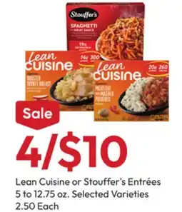 Stater Bros Lean Cuisine or Stouffer's Entrées offer