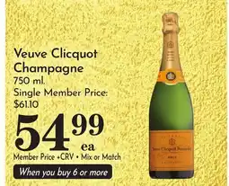 Pavilions Veuve Clicquot Champagne offer