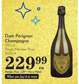 Pavilions Dom Perignon Champagne offer