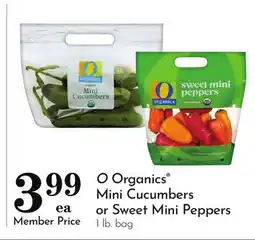 Pavilions O Organics Mini Cucumbers or Sweet Mini Peppers offer