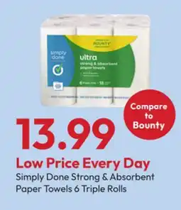 Stater Bros Simply Done Strong & Absorbent Paper Towels offer