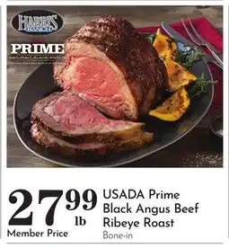 Pavilions USDA Prime Black Angus Beef Ribeye Roast offer