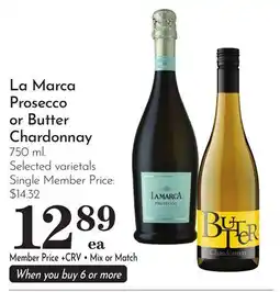 Pavilions La Marca Prosecco or Butter Chardonnay offer
