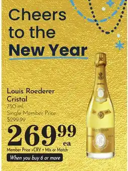 Pavilions Louis Roederer Cristal offer