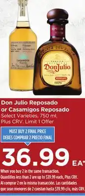 Food 4 Less Don Julio Reposado or Casamigos Reposado offer