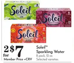 Pavilions Soleil Sparkling Water offer