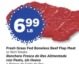 Food 4 Less Fresh Grass Fed Boneless Beef Flap Meat or Skirt Steaks offer
