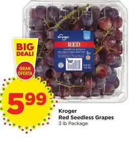 Food 4 Less Kroger Red Seedless Grapes offer