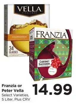 Food 4 Less Franzia or Peter Vella offer
