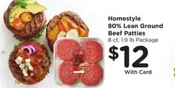 Ralphs Homestyle 80% Lean Ground Beef Patties offer