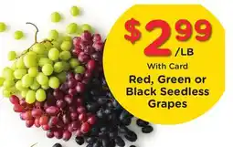 Ralphs Red, Green or Black Seedless Grapes offer