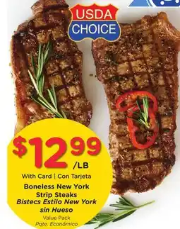 Ralphs Boneless New York Strip Steaks offer