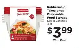 Ralphs Rubbermaid Takealongs Disposable Food Storage offer