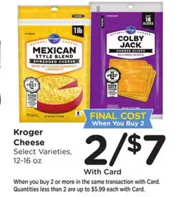 Ralphs Kroger Cheese offer