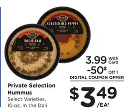 Ralphs Private Selection Hummus offer