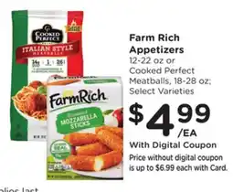 Ralphs Farm Rich Appetizers offer