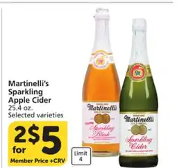 Vons Martinelli's Sparkling Apple Cider offer