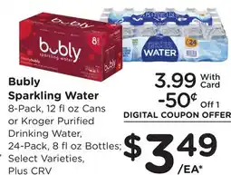 Ralphs Bubly Sparkling Water offer