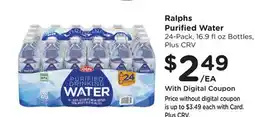 Ralphs Ralphs Purified Water offer