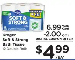 Ralphs Kroger Soft & Strong Bath Tissue offer