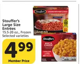 Vons Stouffer's Large Size Entrées offer