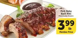 Vons Pork Baby Back Ribs offer