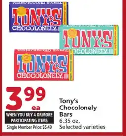 Vons Tony's Chocolonely Bars offer