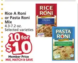 Vons Rice A Roni or Pasta Roni Mix offer