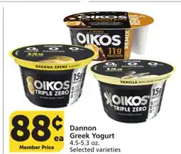 Albertsons Dannon Greek Yogurt offer