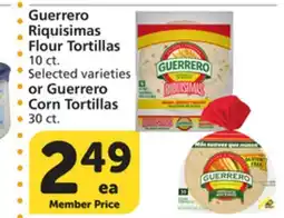 Albertsons Guerrero Riquisimas Flour Tortillas 10 ct. Selected varieties or Guerrero Corn Tortillas 30 ct offer