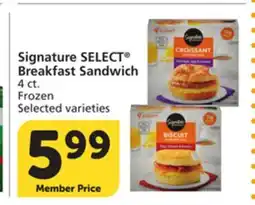 Albertsons Signature SELECT Breakfast Sandwich offer